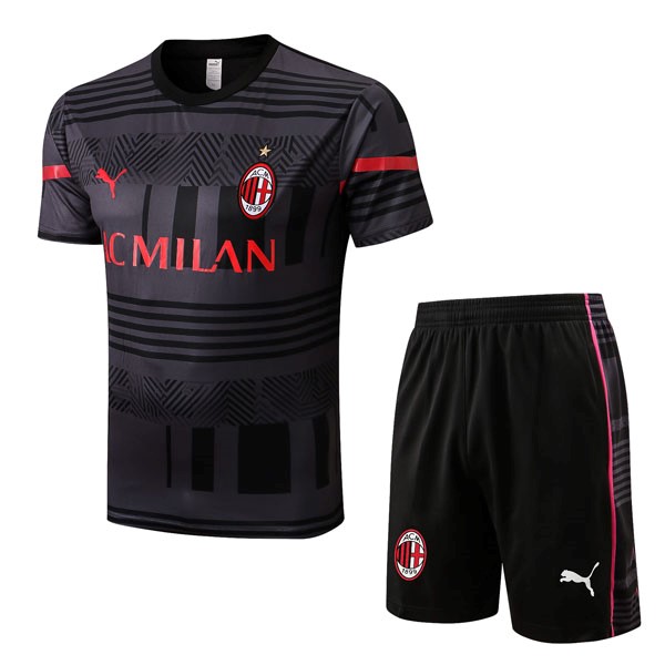 Trainingsshirt AC Milan Komplett-Set 2022-23 Grau